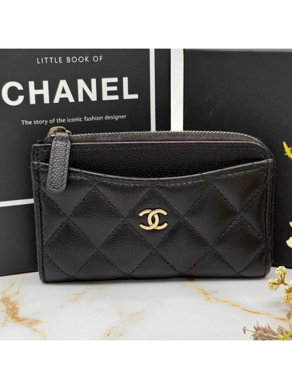 Chanel Caviar Leather Quilted Fragment Case